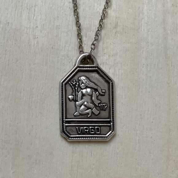 Artistic Jewellery Jewelry - Virgo zodiac pendant-charm 16” chain (astrology) New Vintage sterling silver